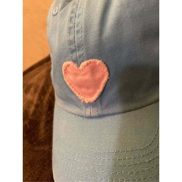 New Life is Good Hat ❤️ Heart Hat Baby Blue Pink Heart Adjustable Hat NWOT - Picture 4 of 8